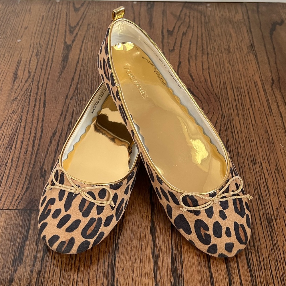 J. Crew Girls Size K3 Leopard Ballet Flats